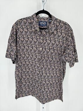 Vtg ONO For Liberty House Mens Sz L Short Sleeve Button Up Hawaiian Shirt